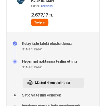 Hepsiburada İade Ettiğim Ürün Satıcıya Ulaşmıyor