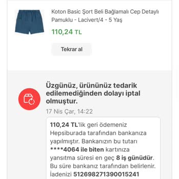 Hepsiburada Koton Mağazası Siparişleri İptal Etti