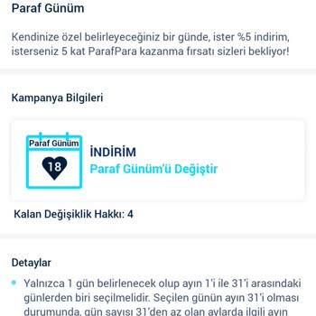 Halkbank Paraf Mobil Taksit Günü Özelliği Kaldırılmış.