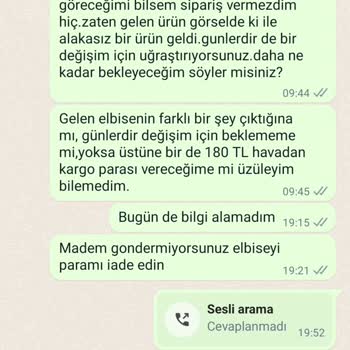 Zeynep Boutique (Zen Tesettür) Gelmeyen Değişim Ürünü