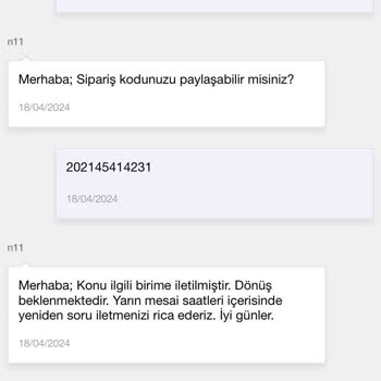 N11 Kargoya Verilmeyen Ürünler