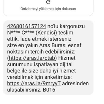 Hepsiburada Aras Kargo Kargomu Bana Teslim Etmeden Teslim Etti Gösteriyor