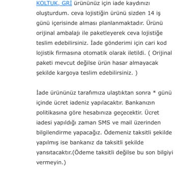 Vivense Aldığım Ürünü İade Kabul Etmesine Rağmen Gelip Almıyor