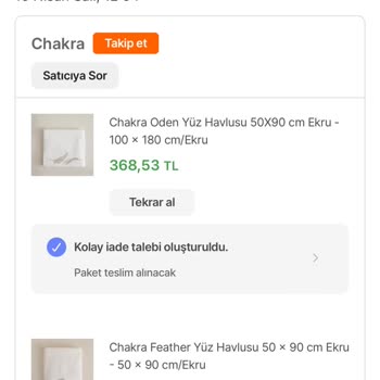 Chakra Yanlış Ürün Teslimatı