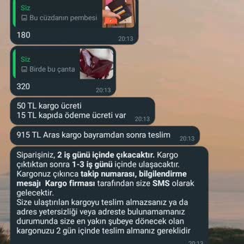 Nar Çanta (Instagram) Ürün Yanlış Gönderildi Dönüş Sağlanmıyor