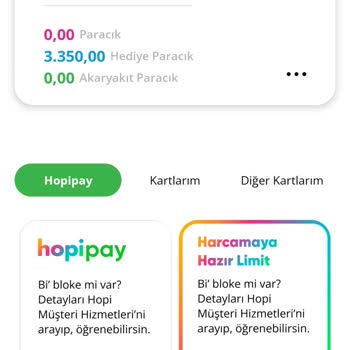 Hopi Kredi Kartından Yükleme Yapınca Hesap Blokesi