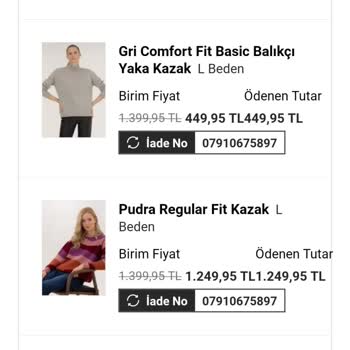 Pierre Cardin Giyim Mağazası İnternetten Aldığım Ürünler