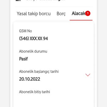 Vodafone Alacak Olduğum Hakkımı Vermiyor