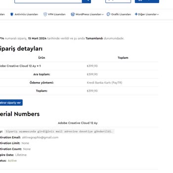 Lisansnet.com Alınan Hizmet Mağduriyeti