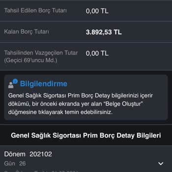 SGK Genel Sağlık Sigortası Borcu