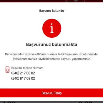Vodafone Özel Numara Hat Alamıyorum
