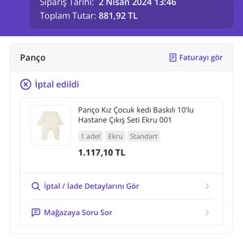 Panço N11 İadesini Hesaba Geçmemesi