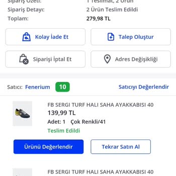 Fenerium Ve Pazarama Yanlış Gönderdikleri Siparişi Değiştirmiyor