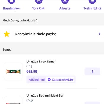 Getir Verilen Siparişin Aksine Fiyat Daha Ucuz Olan Ürünler Gönderiyor