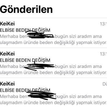 Keikei Beden Değişimi Müşteri Mağduriyeti