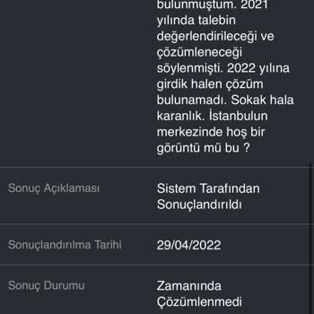 TEDAŞ Sokak Aydınlatma Sorunu