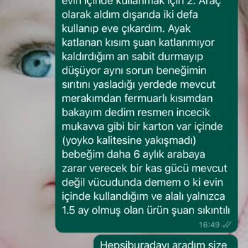 Hepsiburada Aracılığı İle Yoyko Marka Bebek Arabasında Yaşadığım Sorun