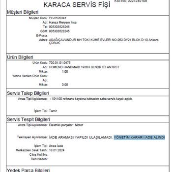 1A101 Den Alınan Homend Mikser Seti