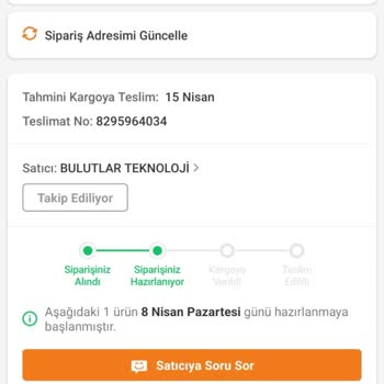 Trendyol'dan Sipariş Verdiğim Ürünün Elime Geçmeden İlk Taksit Ödemesi
