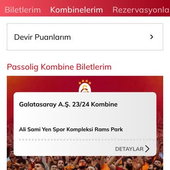 Galatasaray Kombine Passolig Yenileme