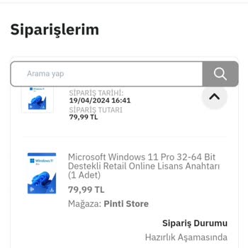 Pinti Store Ürün Kodu Kullanılmış