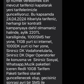 Vodafone İstemediğim Halde Tarifemi Değiştiriyor