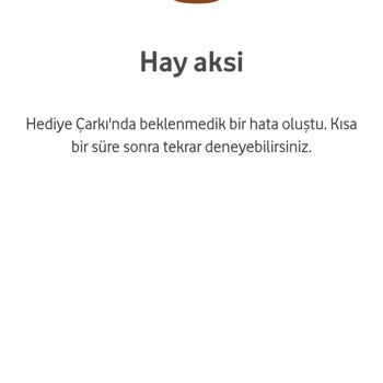 Vodafone Hediye Çark Sorunu