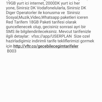 Vodafone İzinsiz Taahhüt Değişimi