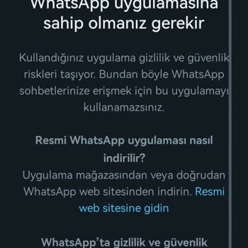 WhatsApp Giriş Yapamama Hatası