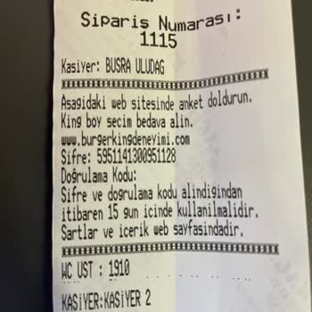 Burger King Anket Doldurtup Ücretsiz Seçim Yaptırtmıyor.