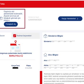 Aras Kargo Bütün Gün Evde Olmama Rağmen Kargocu Evde Bulamamış!