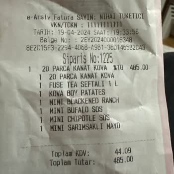 Popeyes Dan Aldığım Yemek Eksik Çıktı
