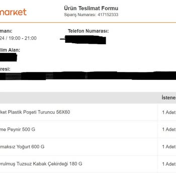 Migros Sepette İstemediğim Miktarda Fazladan Poşet Yazılması