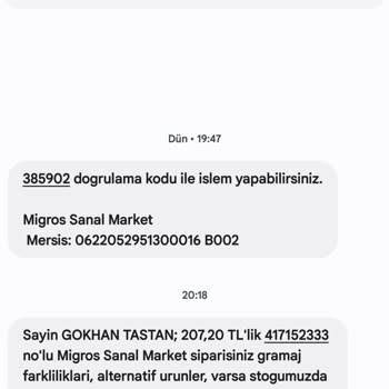 Migros Sepette İstemediğim Miktarda Fazladan Poşet Yazılması