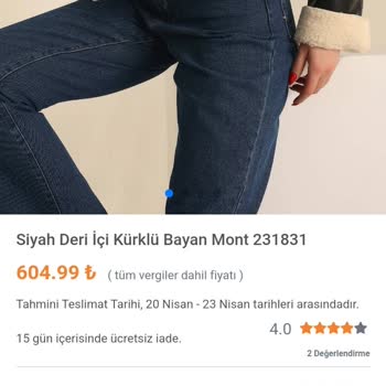 Modamizbir Şikayet Ürün /beden Stok Yenilenme Talebi