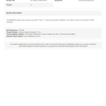 Türk Telekom Fatura Ödendi Ödenmedi Olarak Görünüyor