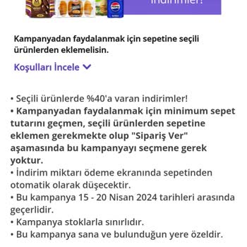 Getirin Kampanya Koşulları Sağlanmasına Rağmen Yapmadığı İndirim
