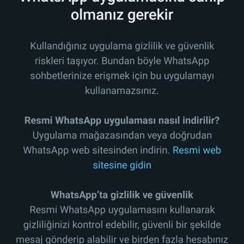 WhatsApp'tan'tan Aniden Banlandım