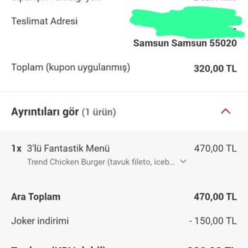 Best Fries Verilen Siparişi Getirmedi Ve Ulaşamıyorum