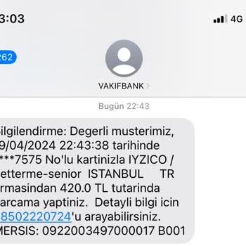 Betterme Hesabımdan 420 Tl Onaysız Çekilmiş