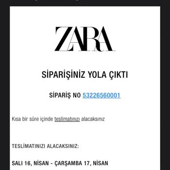 Zara Kargo Teslim Sorunu!