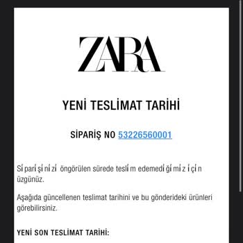 Zara Kargo Teslim Sorunu!
