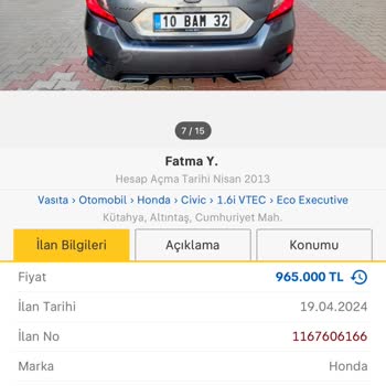 Sahibinden Uygun Fiyatlı Honda Civic Hayal Kırıklığı