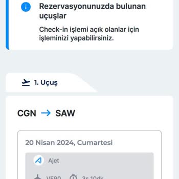 Ajet Check In Sorunu, Acil Yardim!