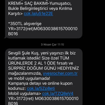 Yves Rocher Doğum Günü Kampanyası Yalanı