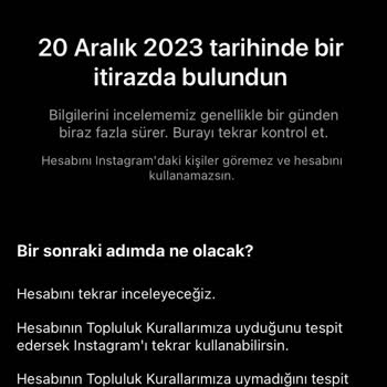 Instagram Hesabım Sebepsiz 150 Gündür Askıda Geri Dönüş Alamıyorum