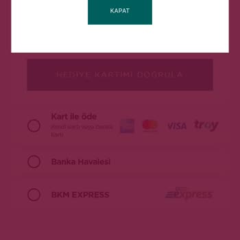 Kahve Dünyası Hediye Çeki Kullanılmıyor