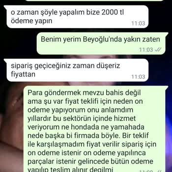 CFMOTO Oktay Motor Servisi Ve Bayisi Parça Fiyat Vermek İçin Para İstiyor