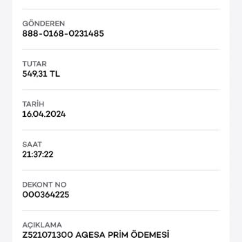 Agesa Prim Ödemesi İptali