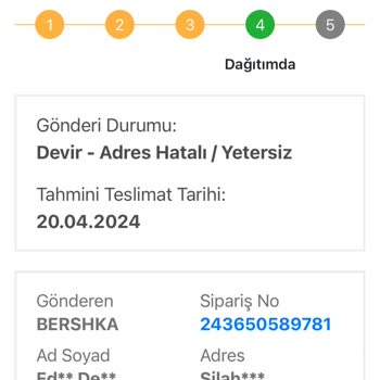 Bershka Hatalı Adres Diye Ürün Getirmemek İçin Yaptığı Saçmalık